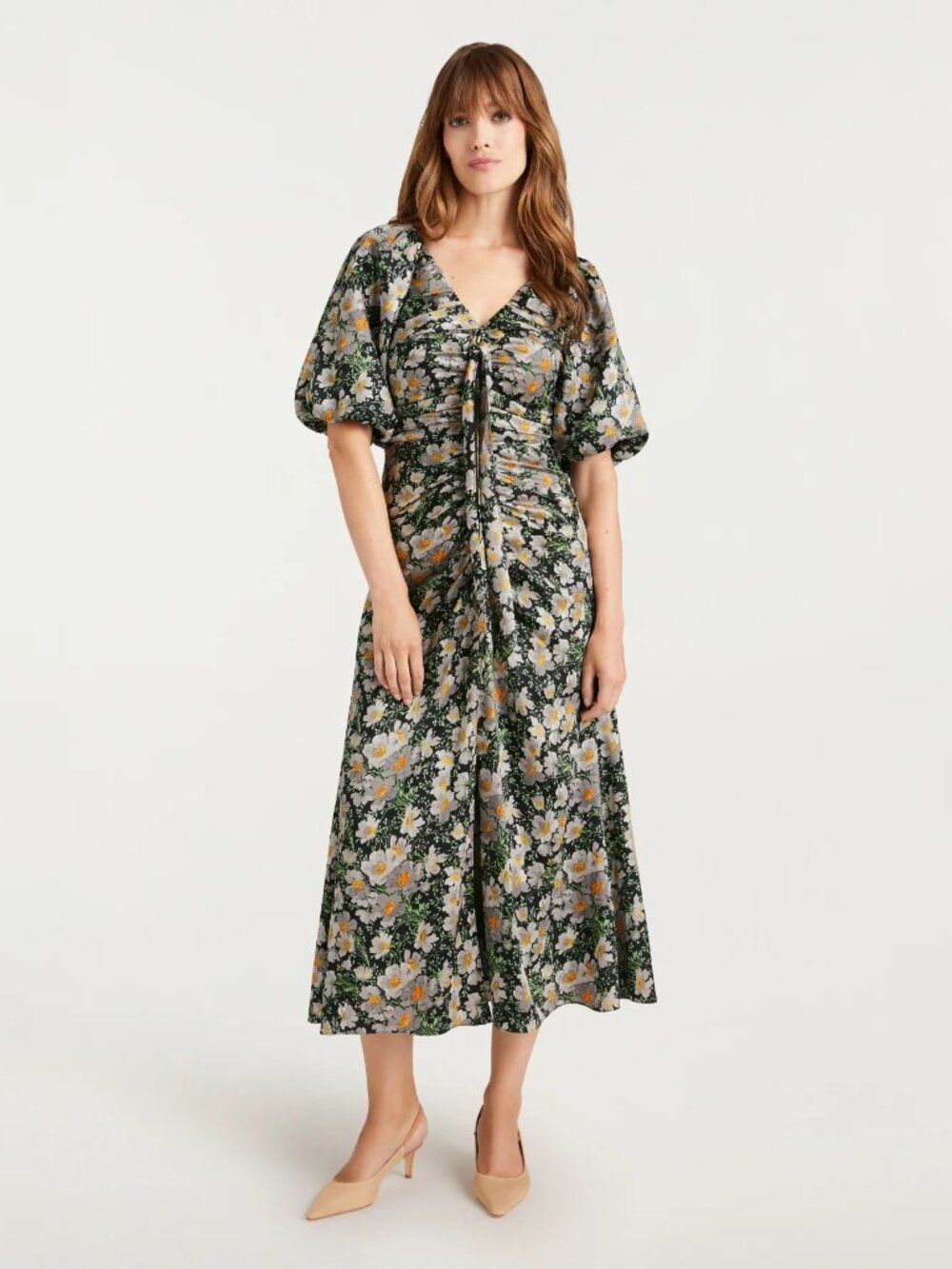 Cinq a Sept Cosmo Flowers Midi Dress 2